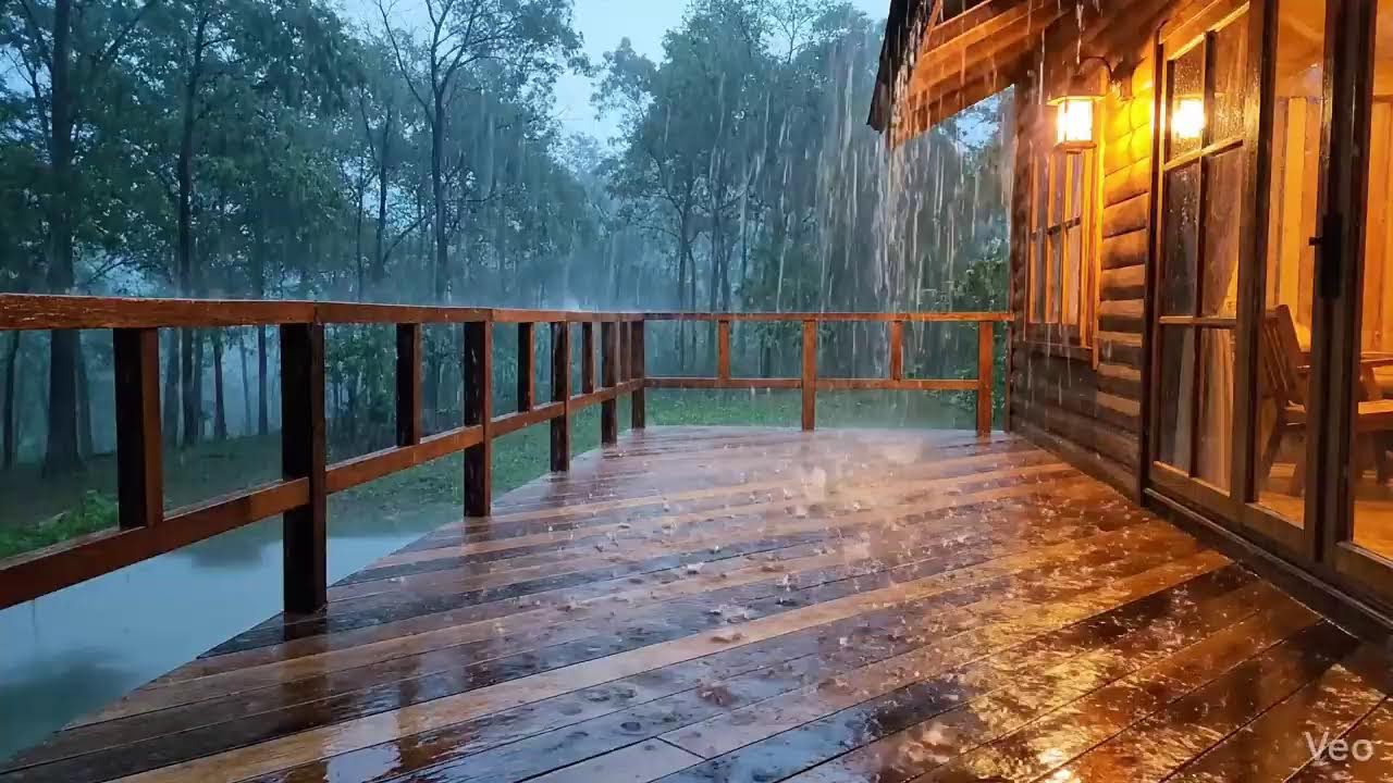 LIVE Rain Sounds at a Cozy Cabin | Deep Sleep & Relaxation
