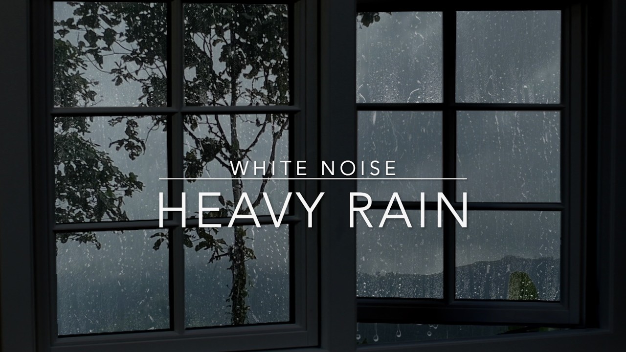 White Noise Open Cabin Window Rain Sounds - No Thunder - 1 Hour Sleeping Rain Sounds - White Noise