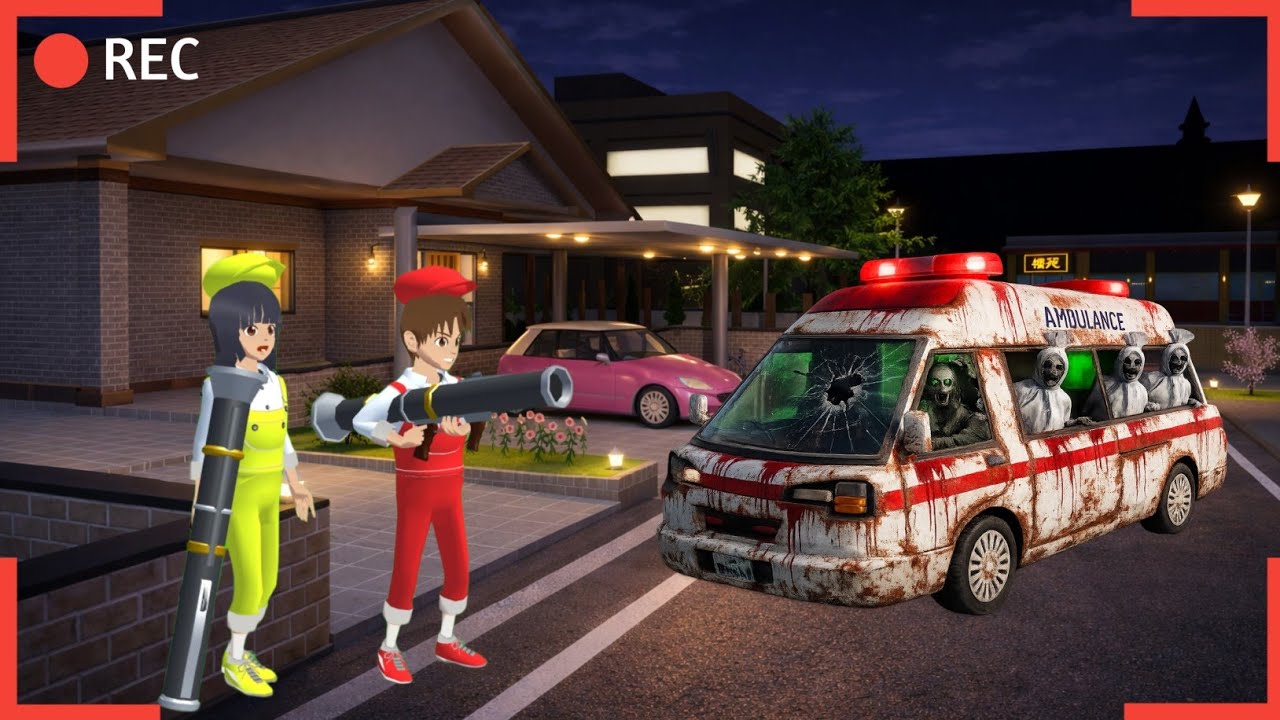 Yuta Mio Panik CCTV REKAM ANOMALI MOBIL AMBULANCE Hancurkan Kota Sakura😱| Sakura School Simulator