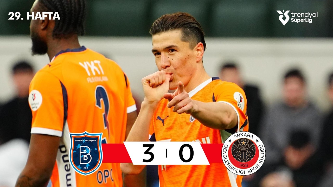 Başakşehir (3-0) Gen&ccedil;lerbirliği - Highlights/&Ouml;zet | Trendyol S&uuml;per Lig - 2025/26