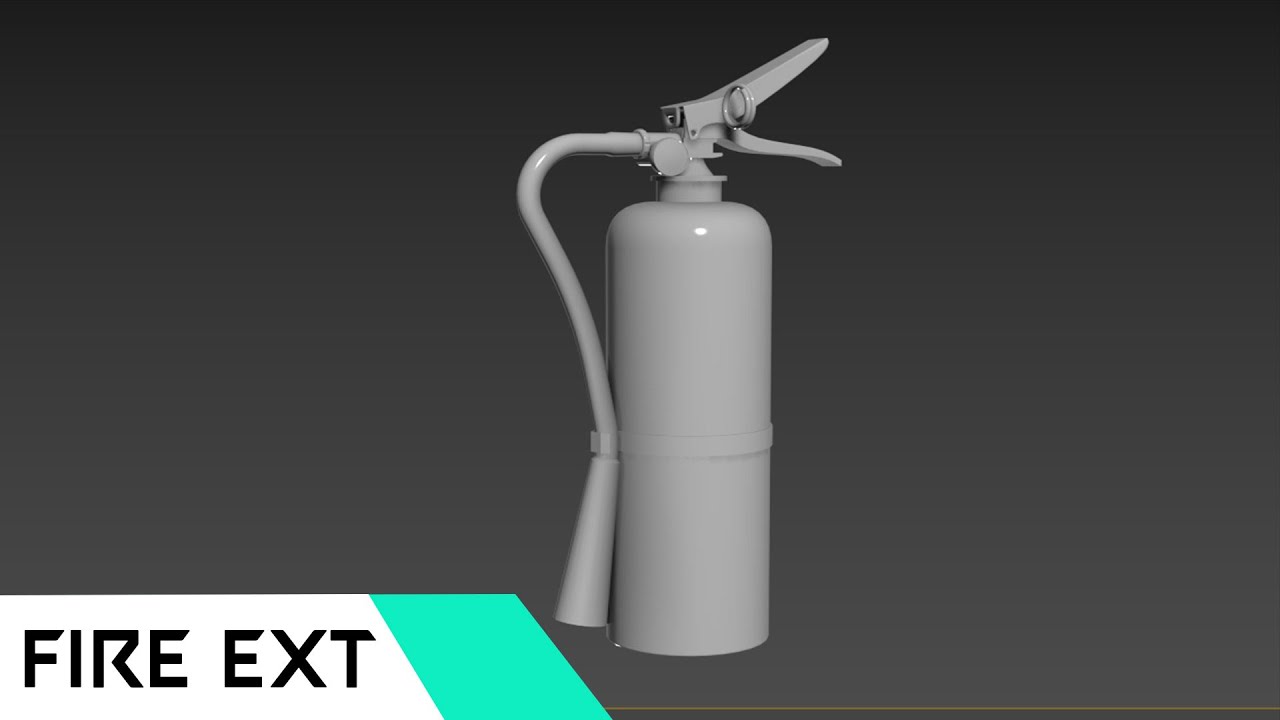 Modeling Fire Extinguisher 3ds max tutorial PART - 1