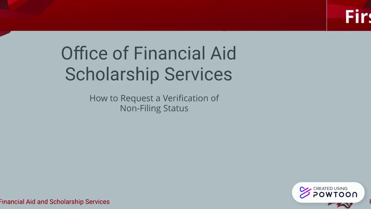 How To Request a Verification of Non-Filing Status