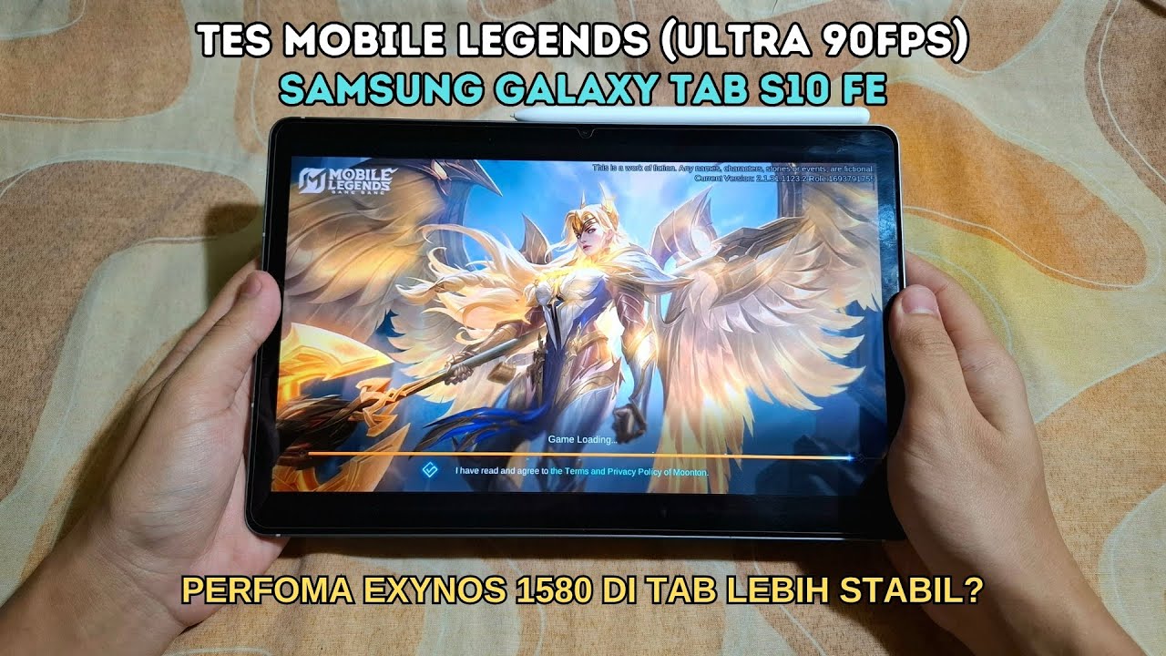 TES MOBILE LEGENDS SAMSUNG GALAXY TAB S10 FE | Exynos 1580, RAM 8GB, One UI 8.0 (Android 16)