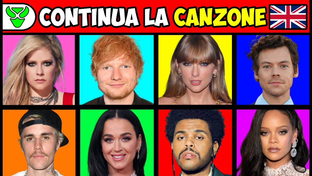 QUIZ - CONTINUA LA CANZONE INGLESE 🇬🇧 🎵 || FINISH THE LYRICS #quiz  #continualacanzone #2024