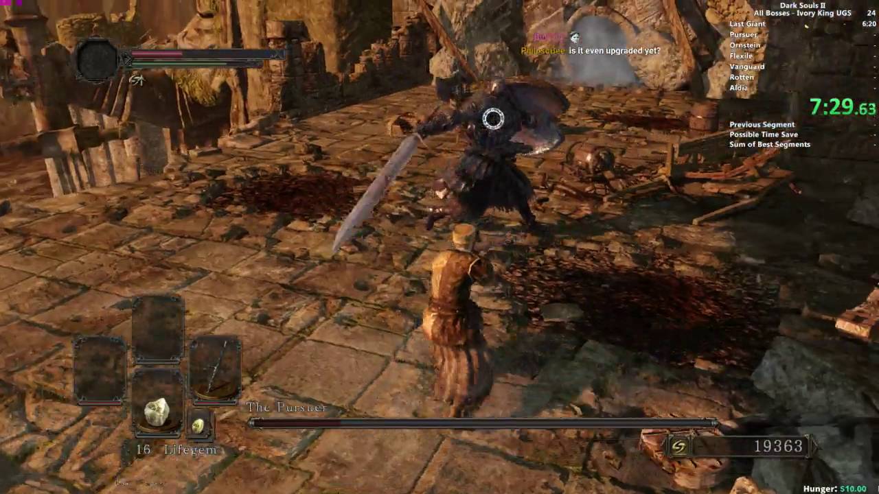Dark Souls II Ivory King UGS All Bosses Speedrun