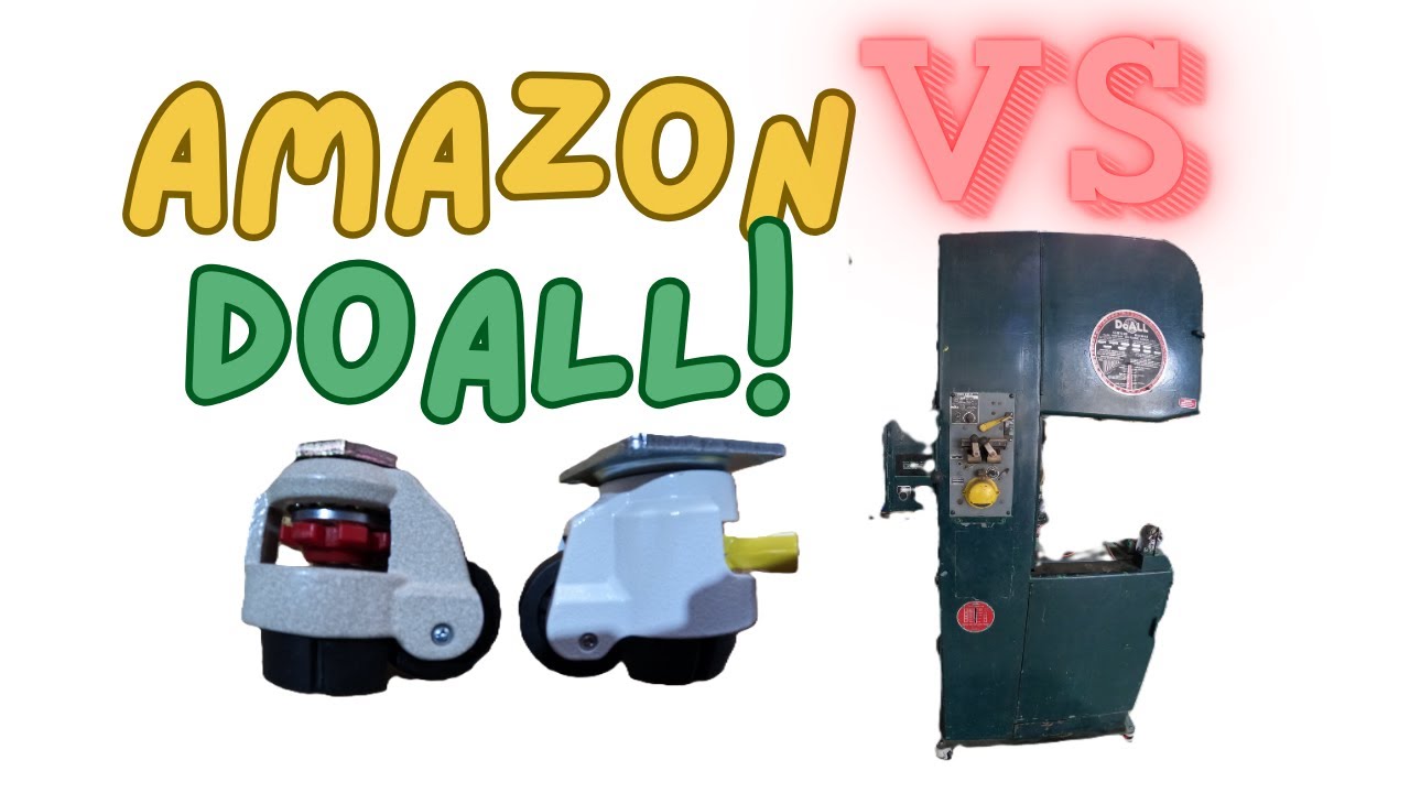 AMAZON LEVELING CASTERS REVIEW AND INSTALL ON DOALL BANDSAW