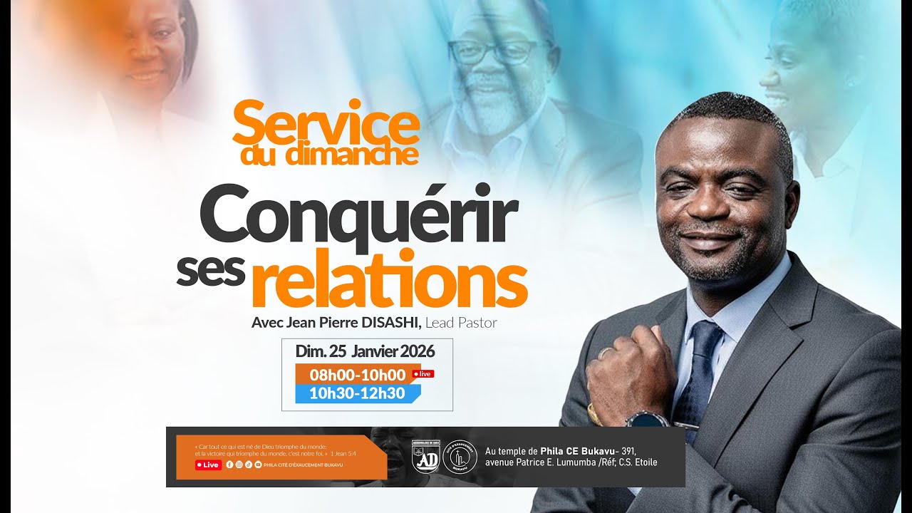 Service du Dimanche l Jean-Pierre DISASHI, Lead Pastor l Phila CE BKV
