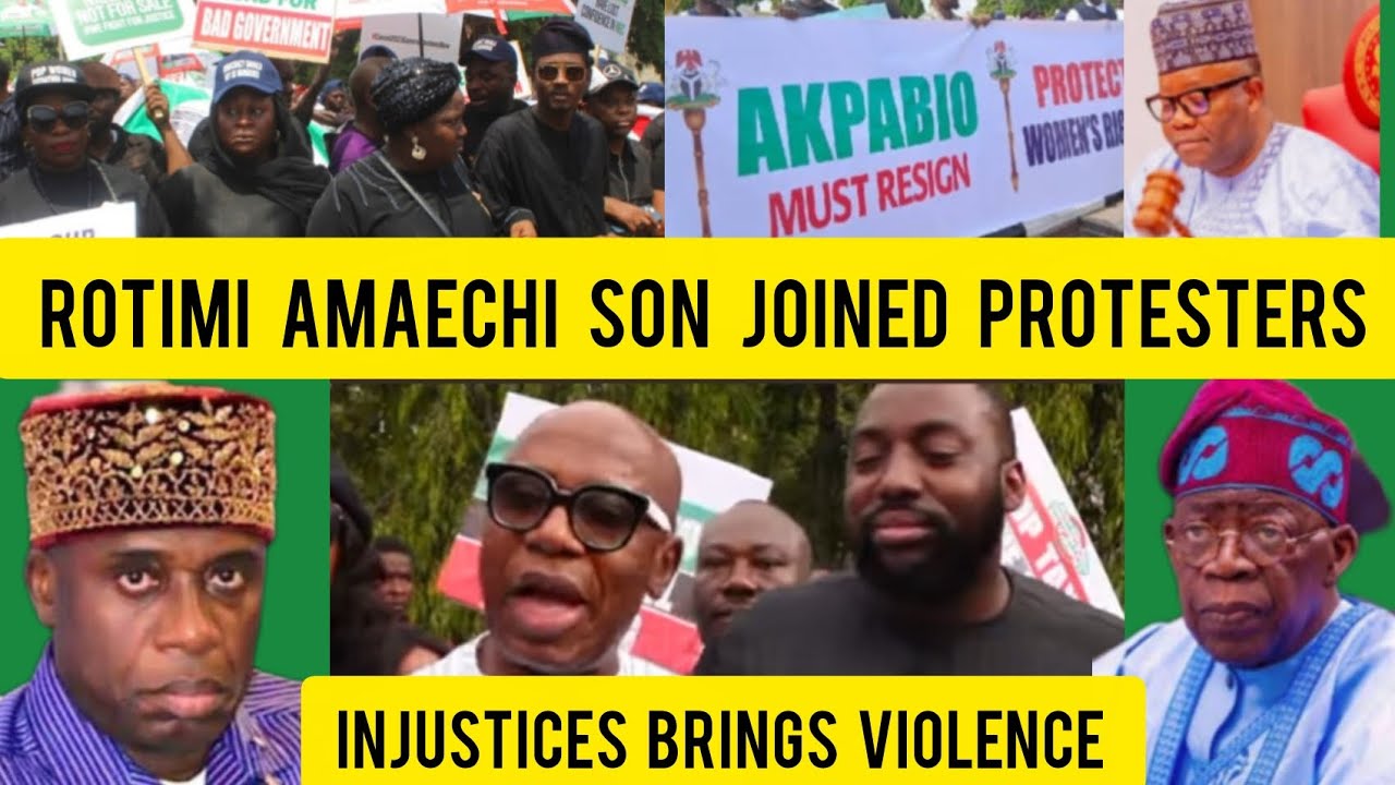 ROTIMI AMAECHI SON JOINED PROTESTERS 💥NASS ABUJA #nigeria #news #politics 