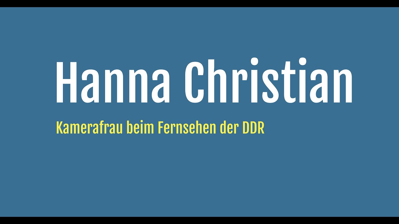 »Auf Sendung! – Das erste deutsche Fernsehen in Berlin-Adlershof« – HANNA CHRISTIAN