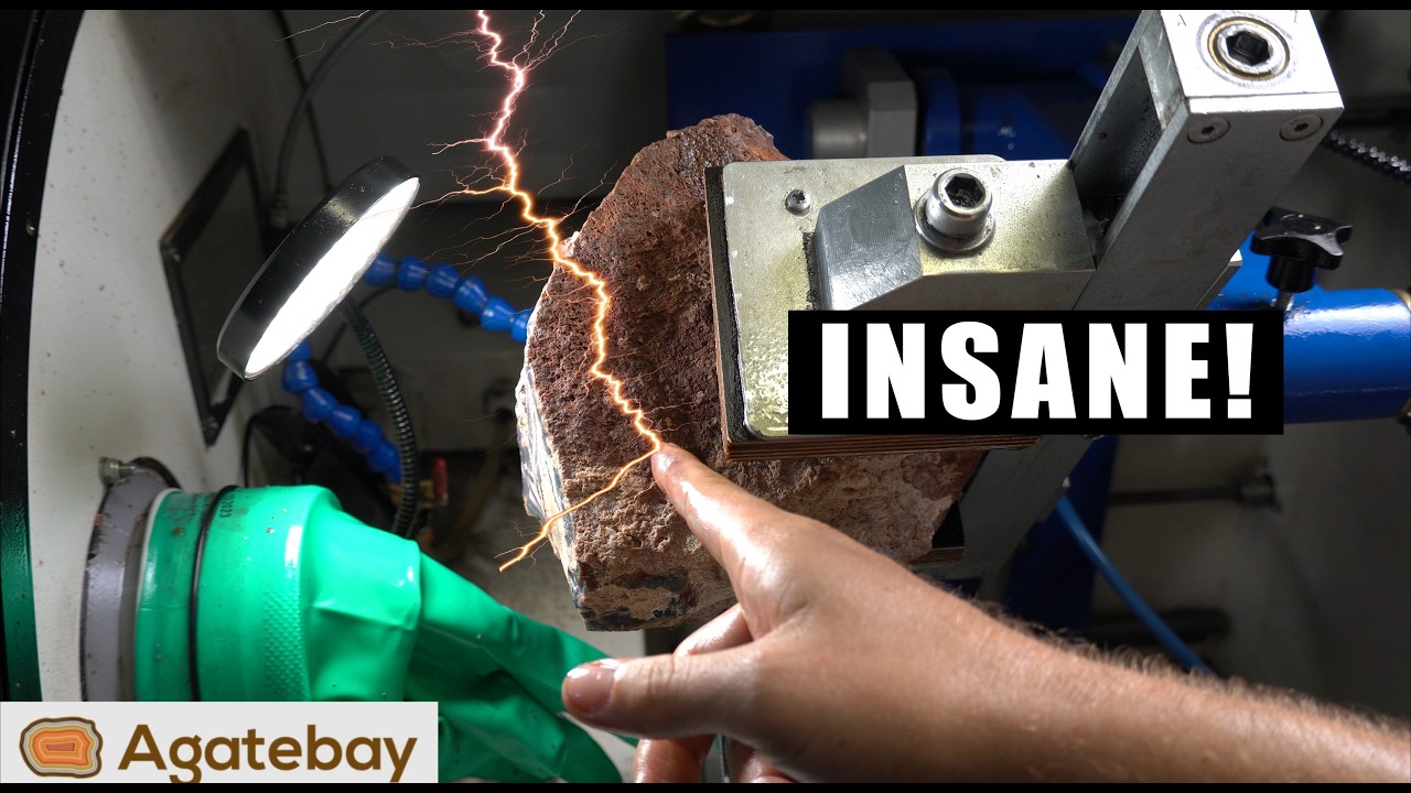 Cutting super rare Purple Passion Agates - The massive Gemstone is just...