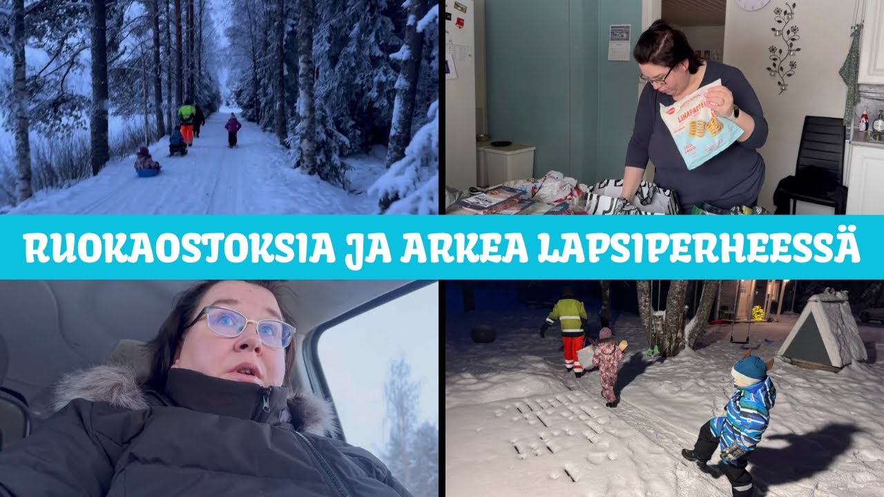 Maanantai-tiistai suurperheen arkivlogi 😃 