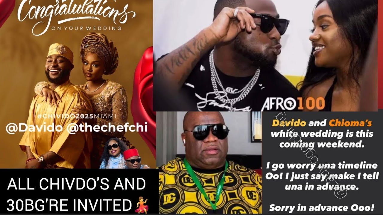 MRS CHIOMA WEDD SINGER DAVIDO#CHIVIDO MIAMI WHITE WEDDING WILL BE THIS WEEKEND#H@TERS&LOVERS INVITED