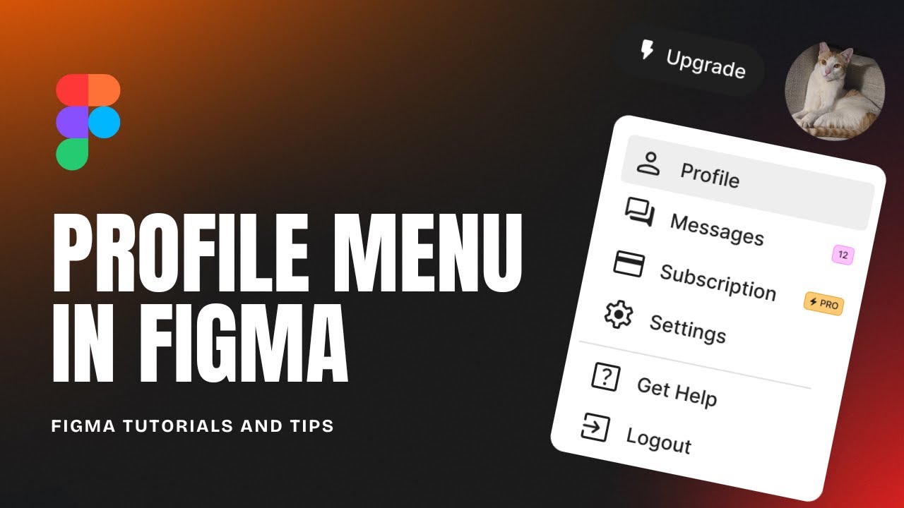 Figma Tutorial: Create Profile Menu in Figma | Tips and Guide (Beginner Guide)