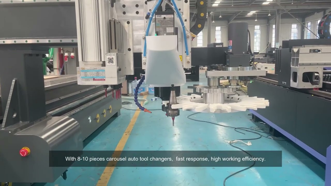 1)AccTek ATC Cnc Router AKM2030D Added Drill ,Saw