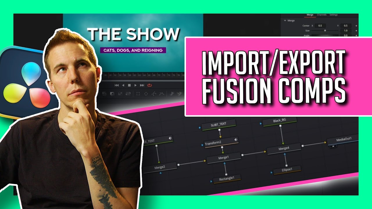 Как импортировать/экспортировать Fusion Comps из DaVinci Resolve &mdash; сохраняйте Fusion Compositions...