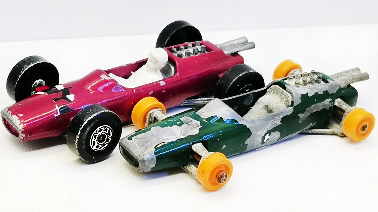 Matchbox восстановление Lotus Racing Car №19. Версия со сверхбыстрыми и обычными колесами.