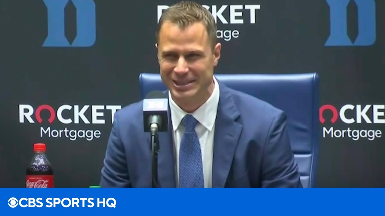 Jon Scheyer Emotional as he's Introduced as Duke's Next Basketball Coach | CBS Sports HQ