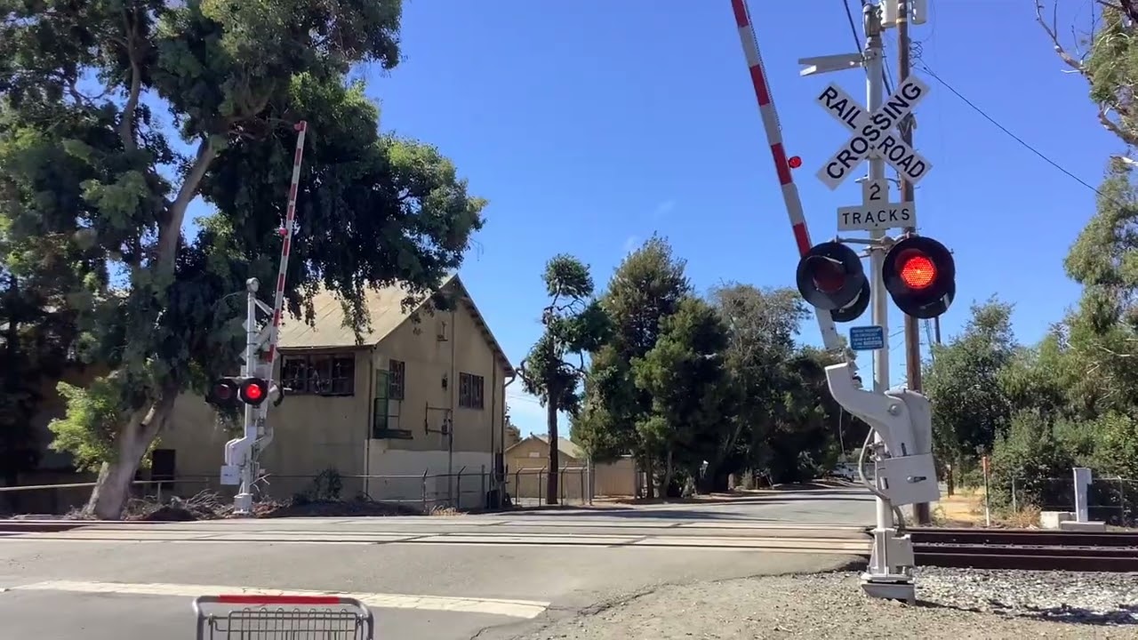 Shinn St Level Crossing Fremont ACE Train 7|23|2025 #railroadcrossing 