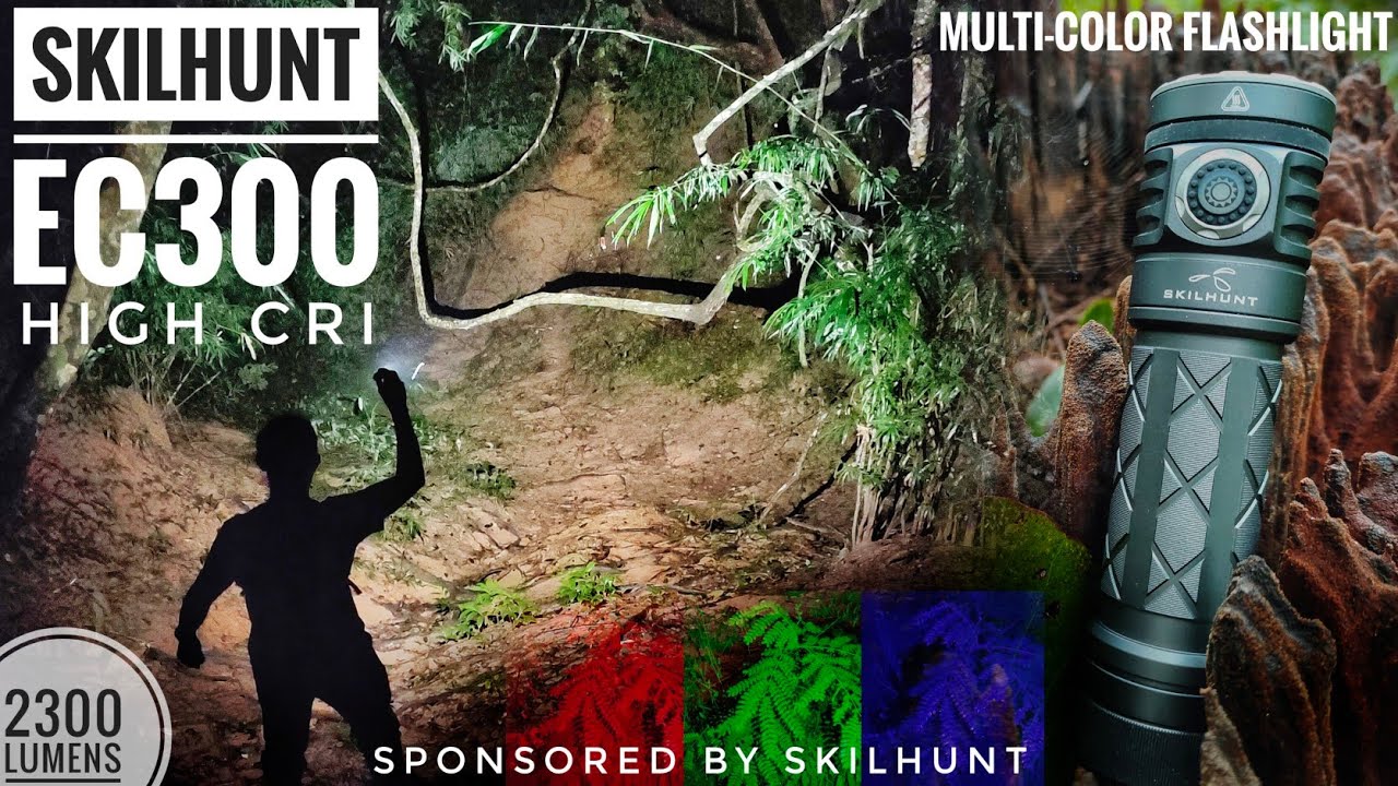 Skilhunt EC300 RGB Multi-color flashlight, 2300 lumens, High CRI
