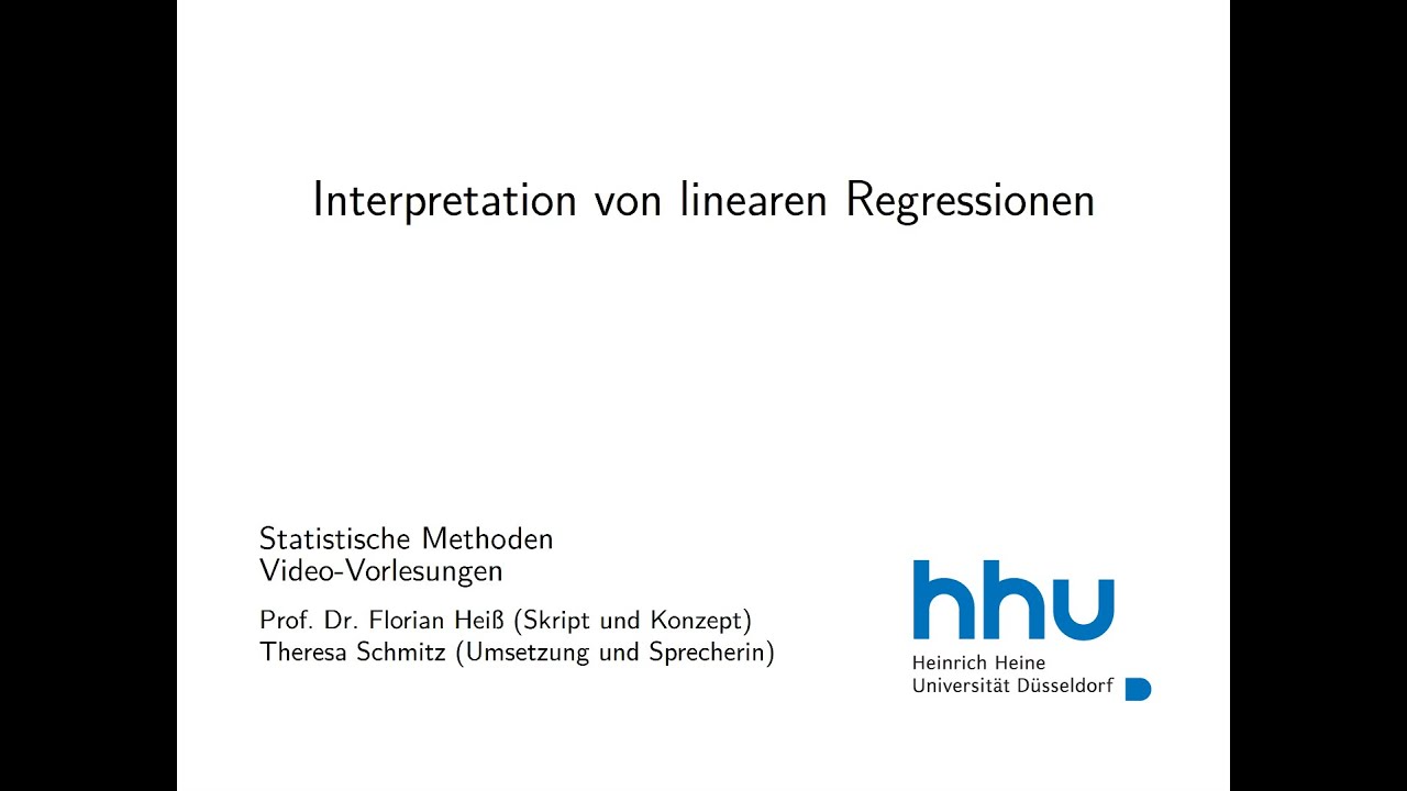 Statistik 1: 9.5. Interpretation von linearen Regressionen
