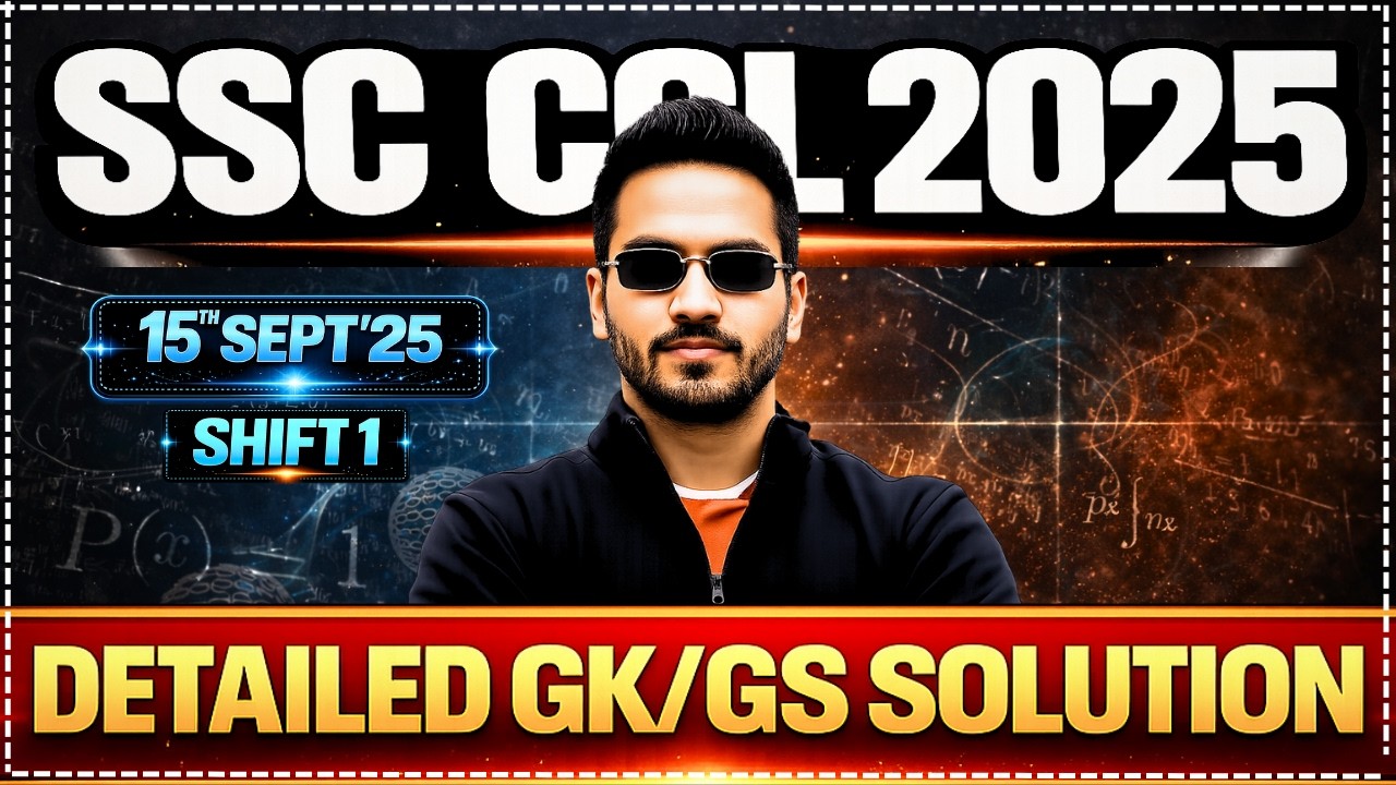 🧠🔥15 Sept Shift-1 GK Questions  | SSC CGL 2025 Tier-1