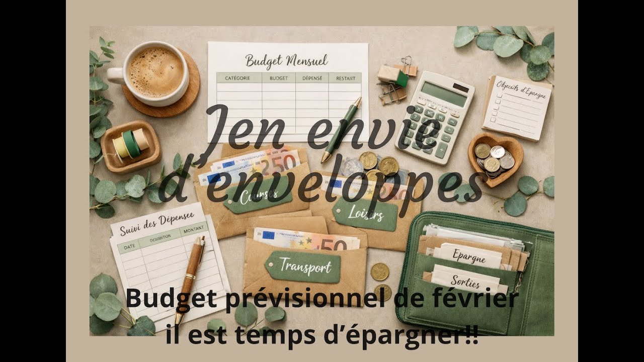 Budget prévisionnel février - Il est temps de commencer à EPARGNER - Méthode des enveloppes