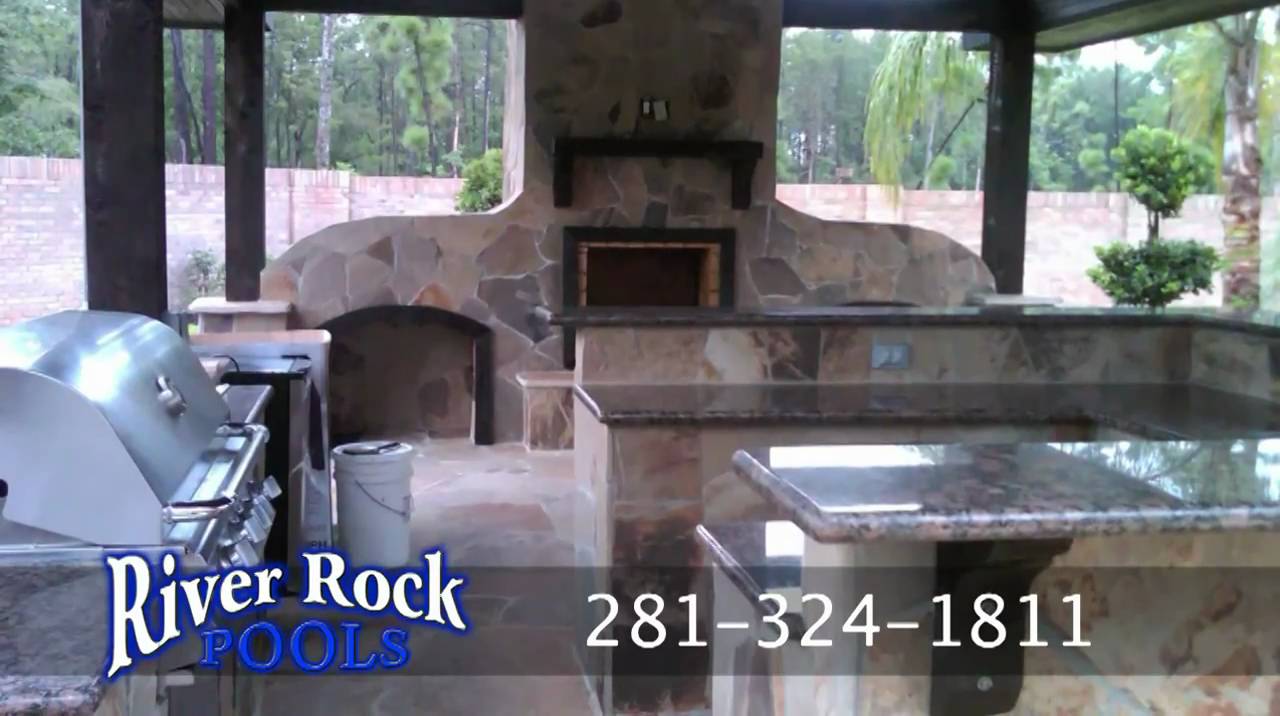 River Rock Pools Outdoor Kitchens and Backyard Kitchens Kingwood Houston Texas