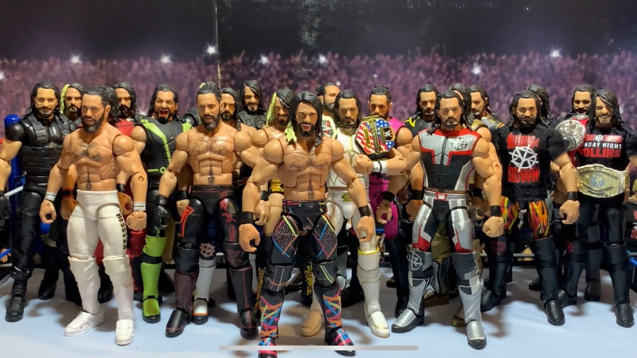 WWE Action Figure Showcase Episode 1 - Huge Seth Rollins Collection, customs, and fix-ups!