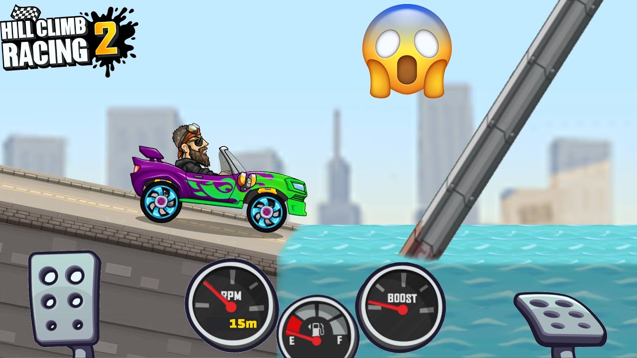 Hill Climb Racing 2 - SPORTS CAR in CITY 9952 meters - Gameplay Android