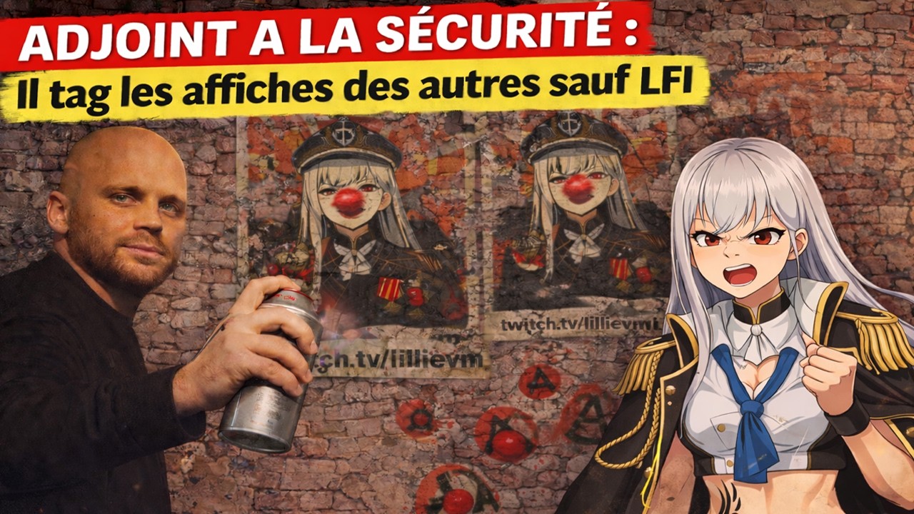 Un candidat LR tag les affiches des autres (sauf LFI)