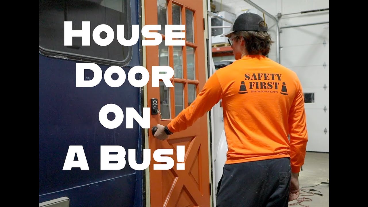 Making A Custom Door Frame For Any Door On Your Bus! Upcycled House Door On A Skoolie--Skoolie Ep 35