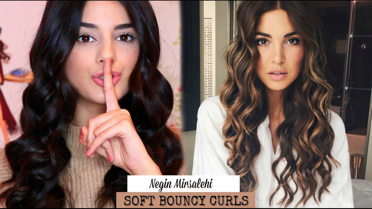 ♡ Negin Mirsalehi Hair Tutorial - Soft Bouncy Curls || Melody Sedgh