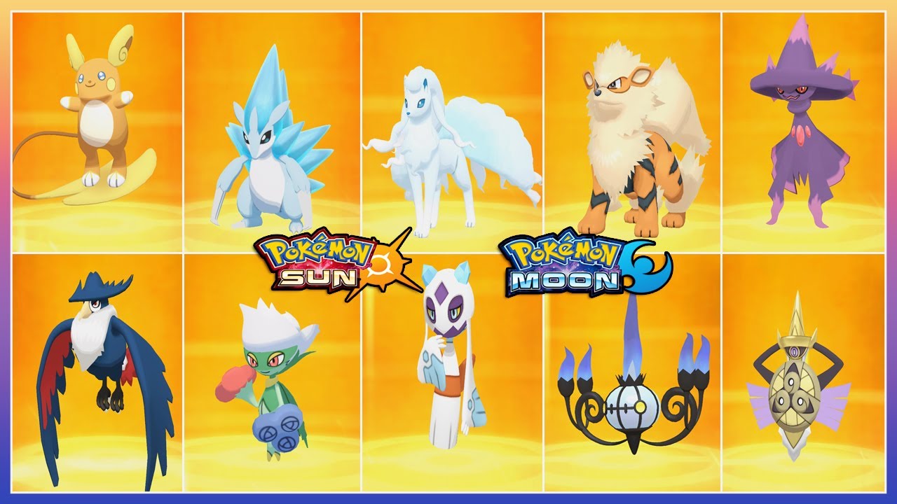 Pokemon Sun & Moon - All Pokemon Evolves By Using Evolution Stone From Gen (1-7)
