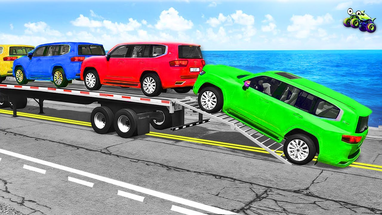 Truck + Trailer vs Speed Bumps – Crash Challenge Test – BEAMNG Part 2. 😱