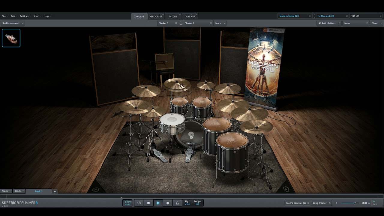 In Flames - Burn only drums midi backing track