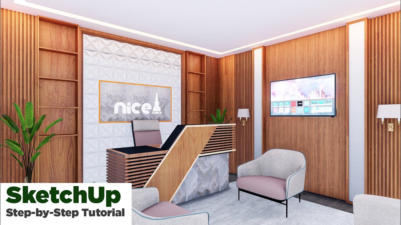 Step-by-Step Tutorial: 3D Modeling the Interior Design of an Office in SketchUp!