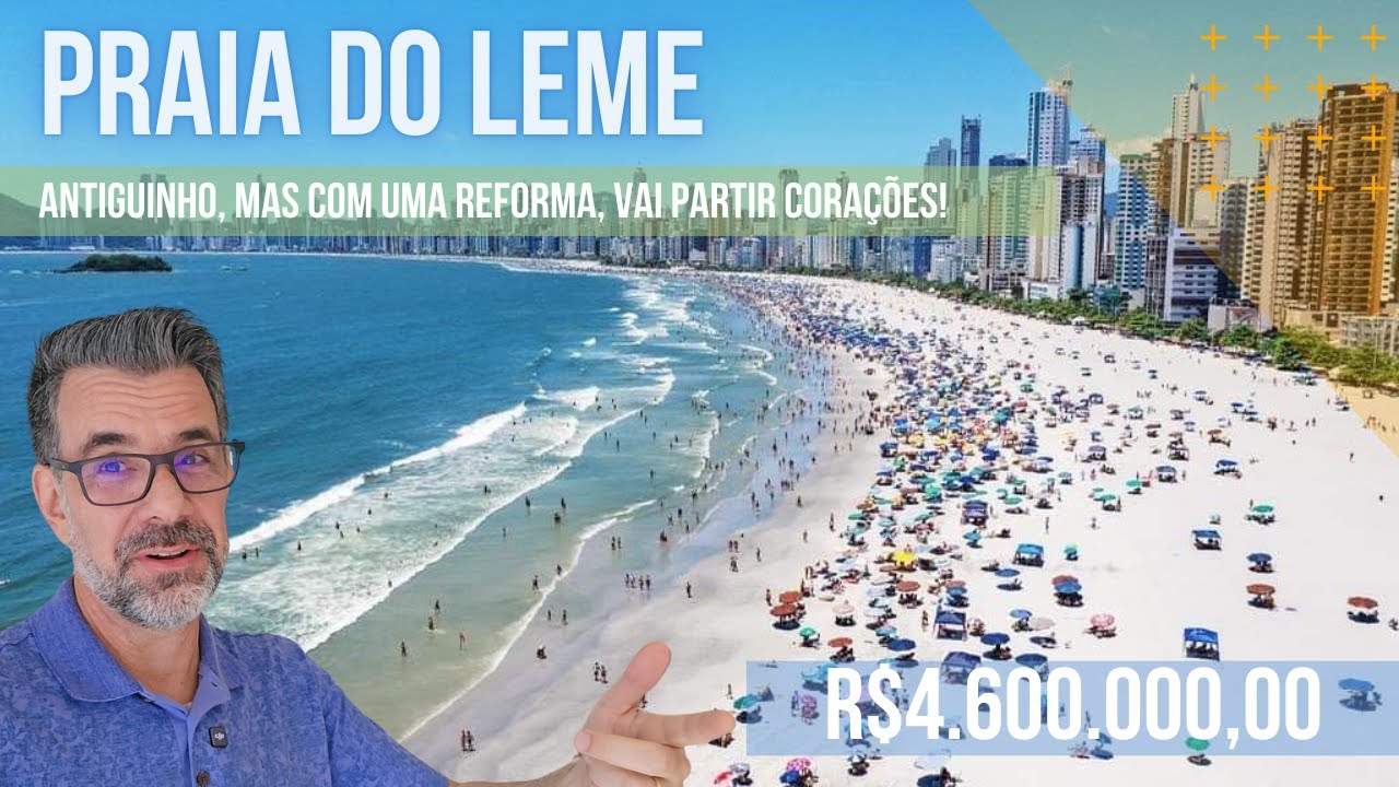Praia do Leme,  frente mar, em um clássico de BC