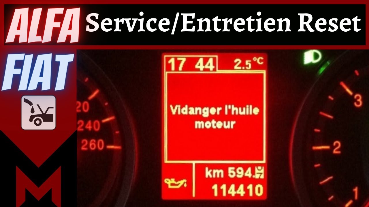 Comment Effectuer un Reset Voyant Entretien / Vidange - Alfa Romeo Fiat et Lancia [ Meca Maniaque ]