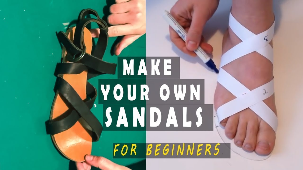 Making leather sandals with NO shoemaking tools