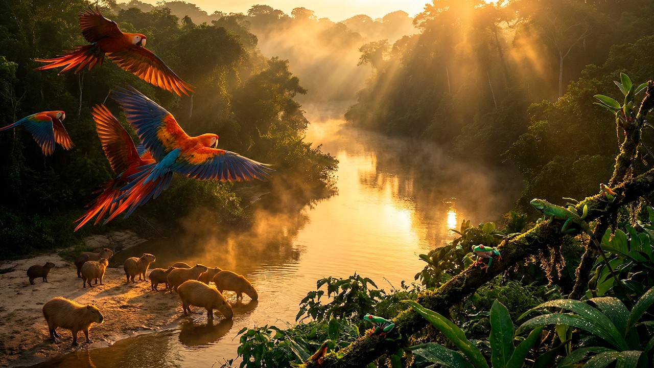 Vida Selvagem na Selva Amazônica: Explorando Paisagens Vivas e Criaturas Únicas