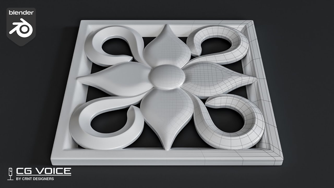how to model this ornament design in blender _ blender ornament modeling #15
