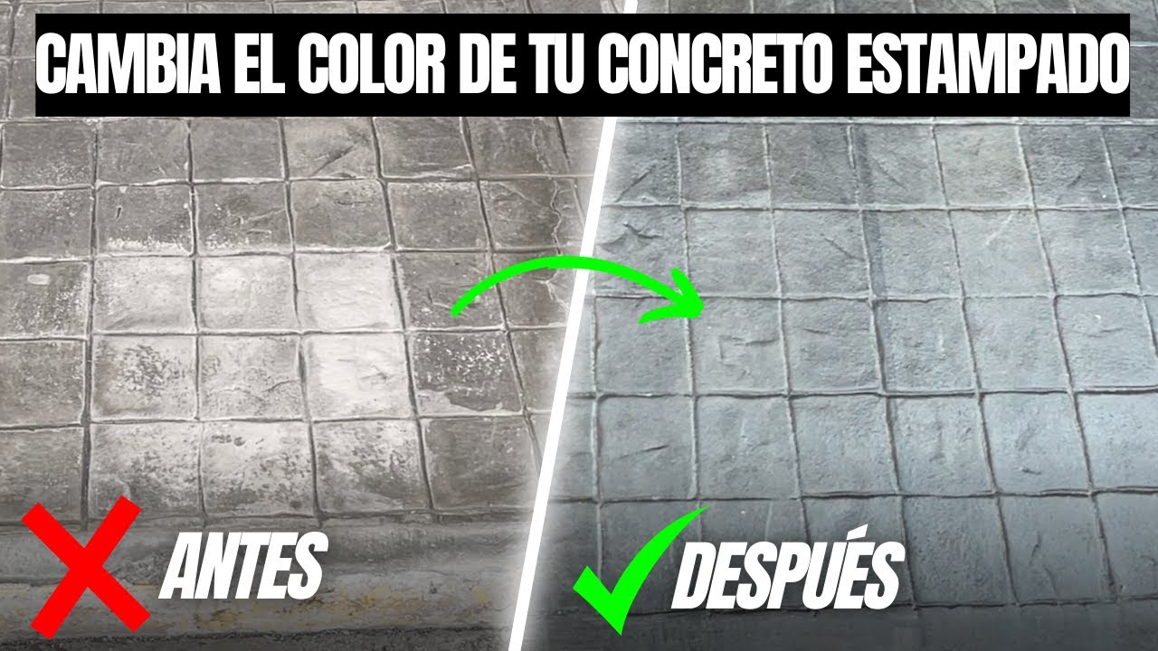 ✅C&oacute;mo CAMBIAR el COLOR de tu CONCRETO ESTAMPADO f&aacute;cil😃
