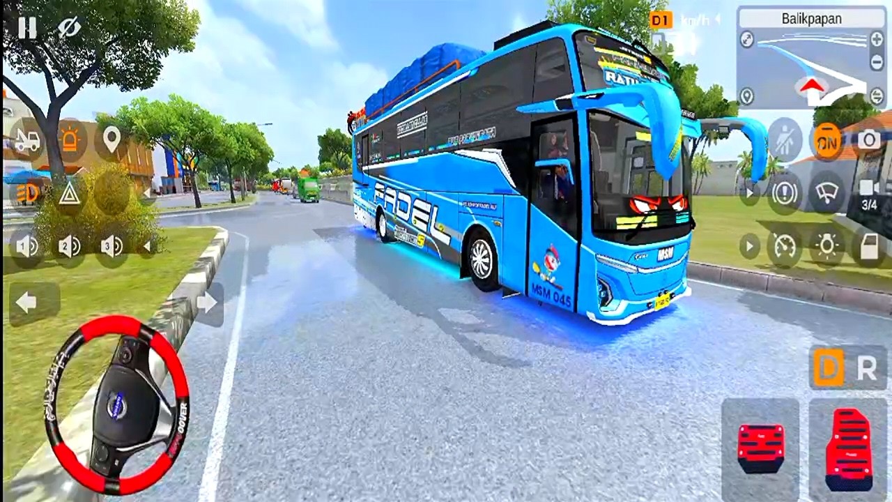 Bus Msm Fadel Cortas 36 Bawa Penumpang Keluar Terminal Trayek Balikpapan Ketemu Lakalantas Dijalan