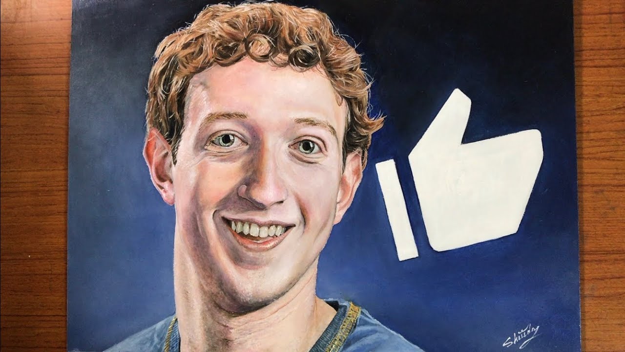 【油絵】マーク・ザッカーバーグを描く（Drawing a Mark Zuckerberg by oilpainting.）