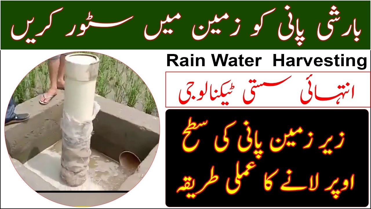 Rain water harvesting technology|How to Increase ground water level|زمینی پانی کی سطح خود بلند کریں