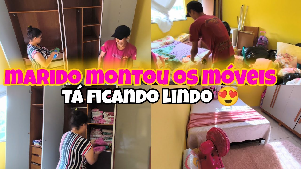 QUARTO DA ELISA QUASE PRONTO 😍TA FICANDO LINDO+MARIDO MONTOU OS MÓVEIS/ALMOÇO DELICIA 😋