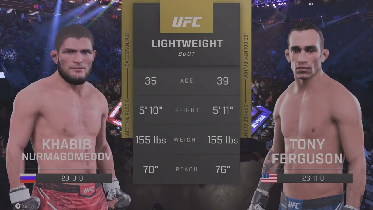 Khabib Nurmagomedov vs Tony Ferguson