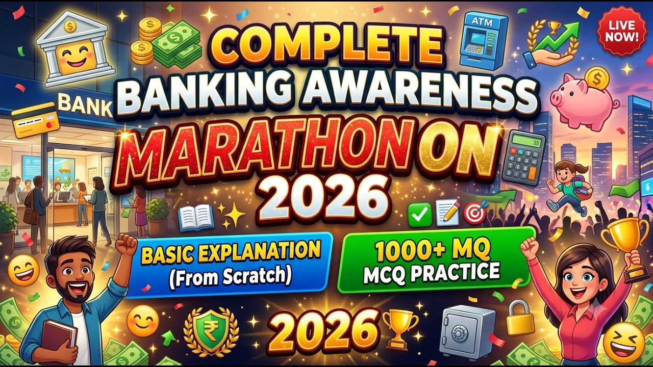 Complete banking awareness 2026 | Concept and MCQ Practice | Sriram | SBI, IBPS & RRB