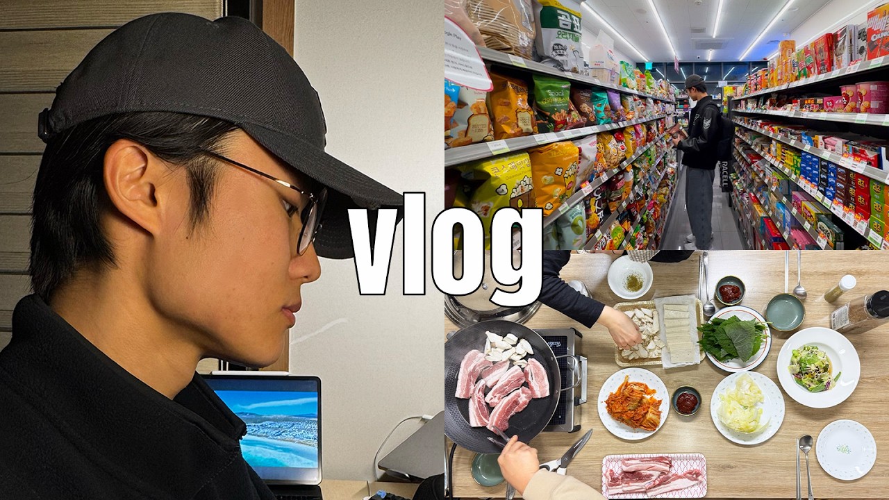 vida na coreia vlog | dias simples nas férias, estudando em cafés, cozinhando, compras, comida, etc!