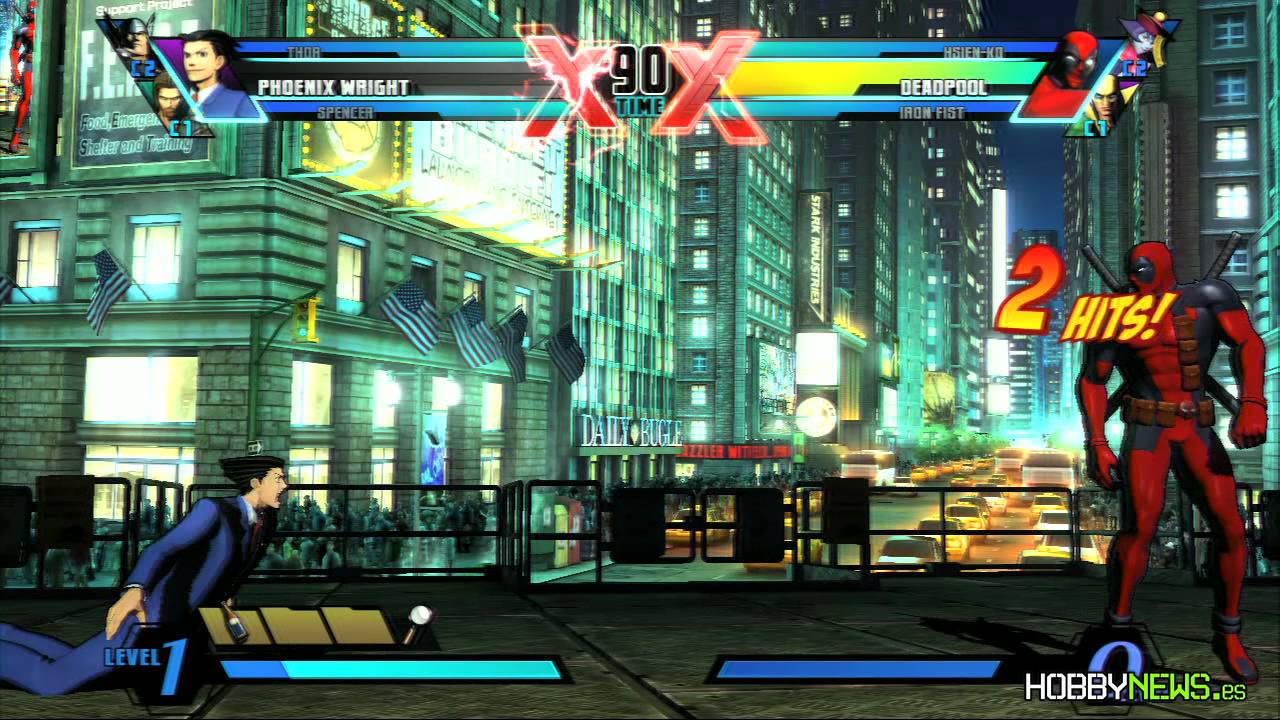 Ultimate Marvel vs Capcom 3 (HD) - Deadpool vs Phoenix Wright